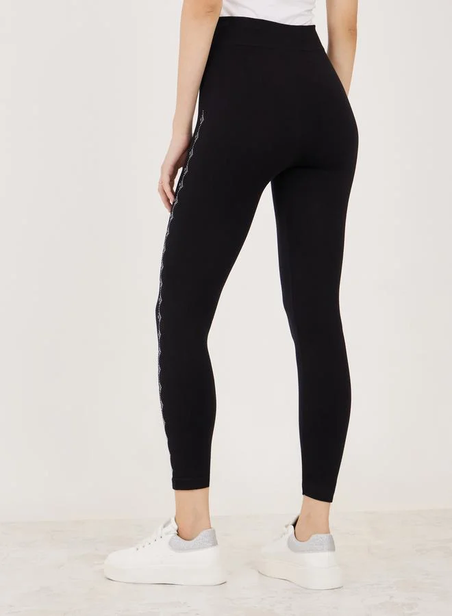 تايك تو Studded Side Detail Seamless Leggings