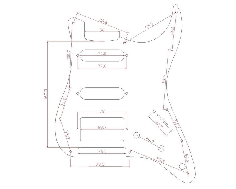 KAISH 11 Hole ST/Strat Style Pickguard HSS Pick Guard with ST Back Plate Tremolo Trem Cover for Stratocaster/Strat Made in USA/Mexico Vintage Tortoise - Image 2