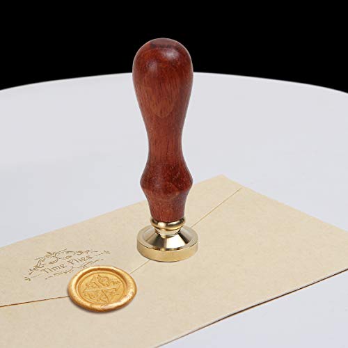 Mingting Wax Seal Stamp Kit,Mingting Classical Old-Fashioned Antique Wax Stamp Seal Kit Initial Letters Alphabet Set Gift Box with Vintage Wooden Handle and Brass Color Head(X) - Image 5
