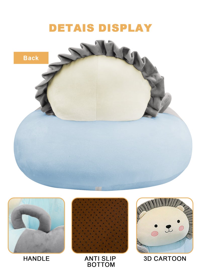 URbazaar Baby Sofa Learn Sitting Chair Nursery Support Seat Pillow Protector Plush Cushion Infant Sitting Chair Baby Support Seat Infant Plush Seats for Toddlers (Blue Lion)  - Image 5