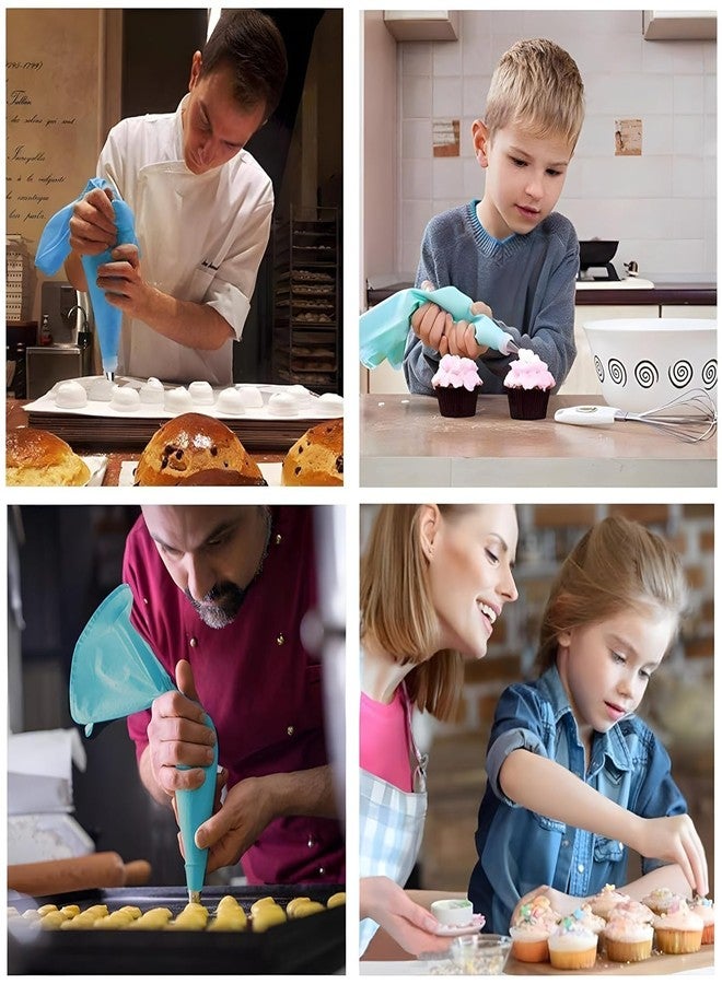 CLICKSY Cakeware 12 Piece Cake Decorating Set Frosting Icing Piping Bag Tips with Steel nozzles. Reusable & Washable. - Image 4