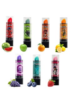 Miraculous Ladybug Cosmetic Lipstick Set - 7 Fruit Scented Color-Changing Lipsticks For Kids - Transforming Lipsticks Turn Pink - Magic Lipsticks Gift Set - Safe & Fun Makeup Kit, Great Holiday Gifts  - Image 2