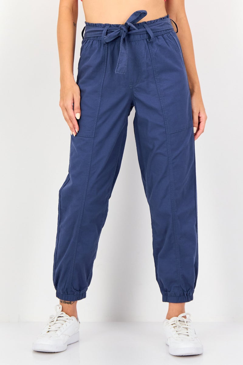 Levi's سروال جوجر عادي للنساء، أزرق رمادي - Image 1