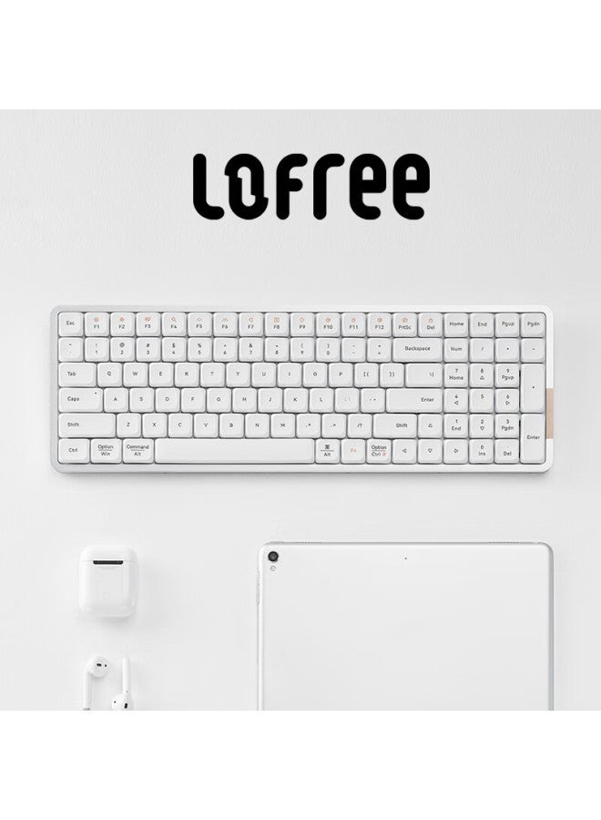 Lofree لوفري شياو شون 100-مفتاح لوحة مفاتيح منخفضة الارتفاع Oe919 سلكية وبلوتوث مزدوجة الوضع لوحة مفاتيح ميكانيكية منخفضة الارتفاع مع هيكل من سبائك الألمنيوم، شبح فضي - Image 4