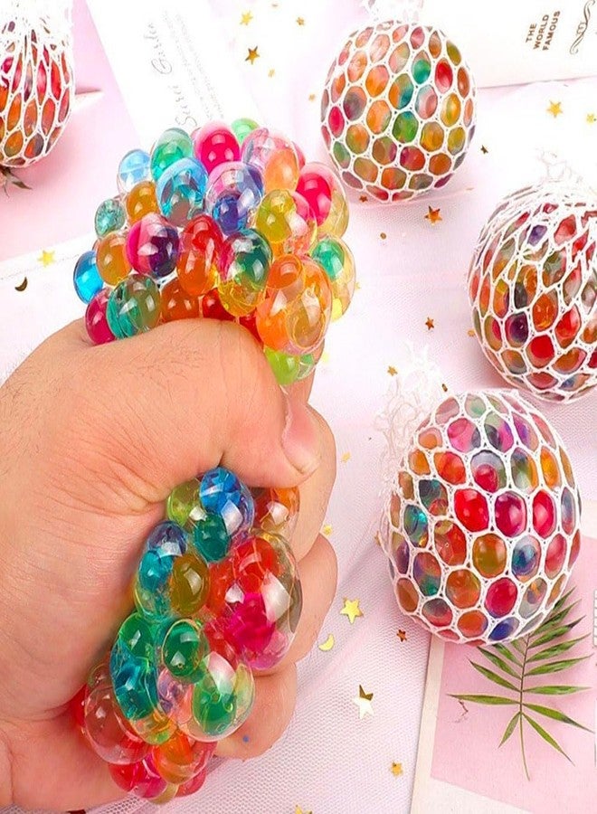 Toyshine 1Pc Magic Slime Mesh Ball Anti-Stress Anti Anxiety Squeeze Grape Ball Multicoloured Water Beads Filled Toy for Kids & Adults | Best for Birthday Return Gift - Image 4