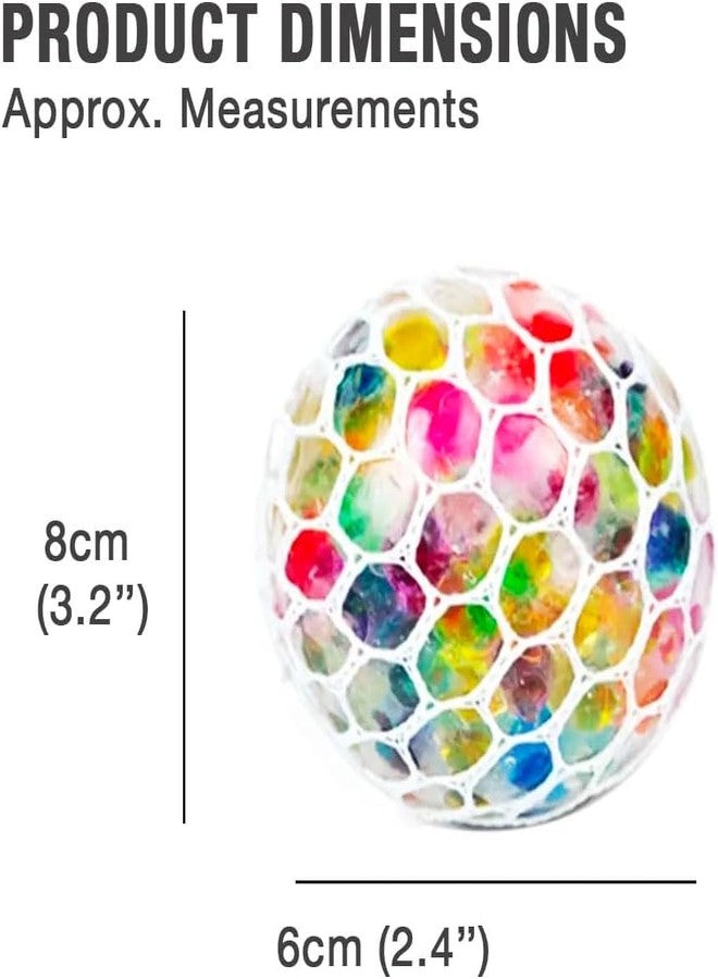 Toyshine 1Pc Magic Slime Mesh Ball Anti-Stress Anti Anxiety Squeeze Grape Ball Multicoloured Water Beads Filled Toy for Kids & Adults | Best for Birthday Return Gift - Image 2