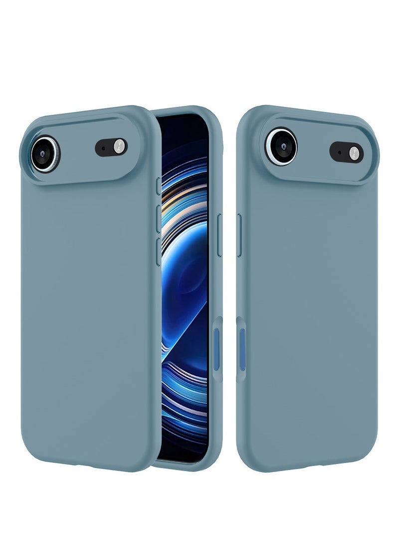 Wtech Apple iPhone Air 5G 2025 Soft Liquid Silicone Case Cover (MCRPSN) - Ivory Blue - Image 1