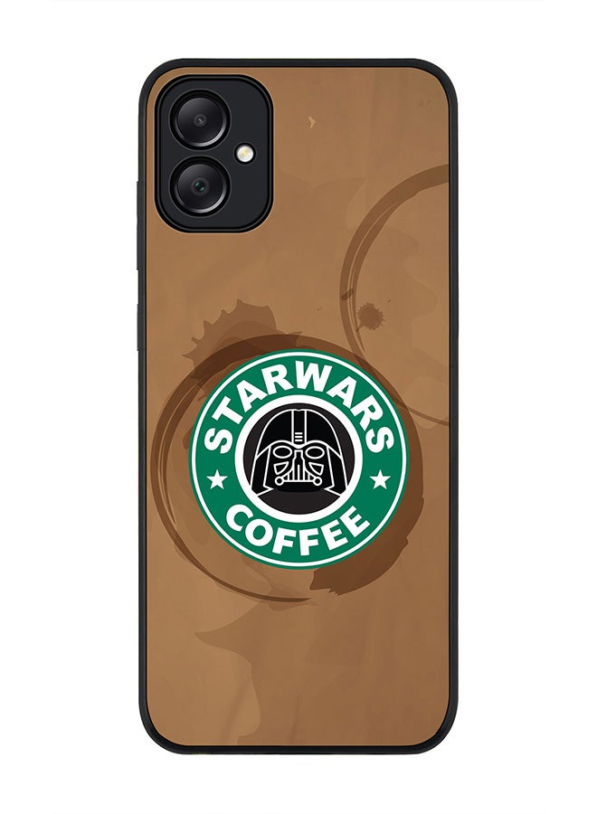 Stylizedd Rugged Black edge case for Samsung Galaxy A05, Slim fit Soft Case Flexible Rubber Edges Anti Drop TPU Gel Thin Cover- Starwars Coffee - Image 1