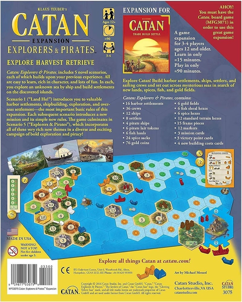 Catan Studio Explorers and Pirates Board Game Expansion | Board Game for Adults and Family | Adventure Board Game | Ages 12+ | for 3 to 4 Players | Average Playtime 90 Minutes | Made by - Image 2