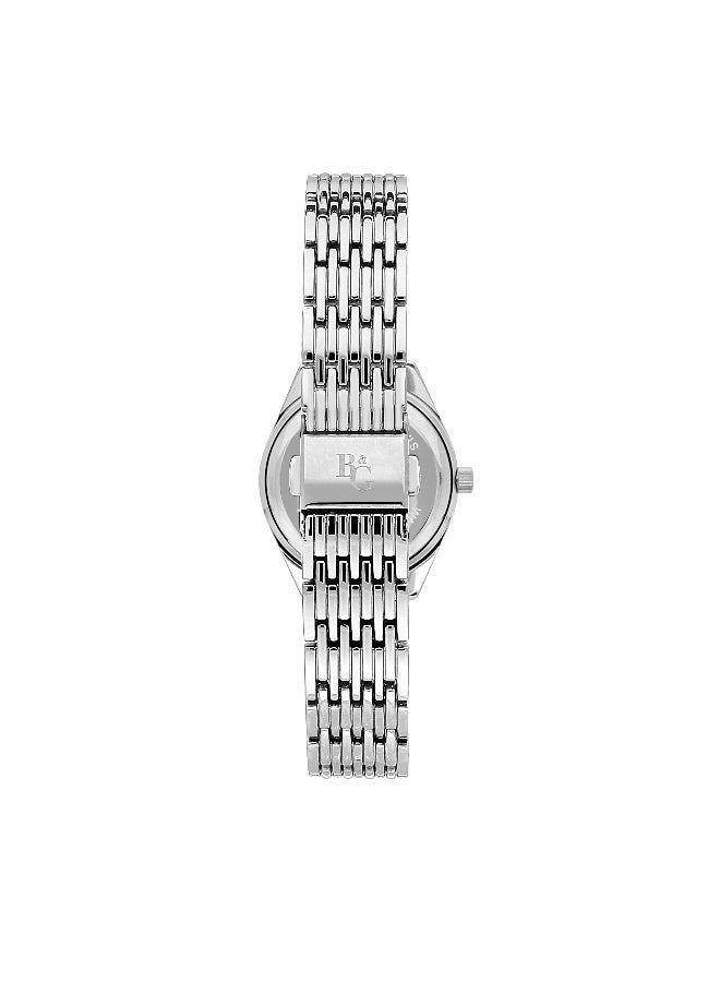 B&G Women's White Round Analog Dial with Silver Stainless Steel Band Watch - 30mm - R3853308503 - Image 5