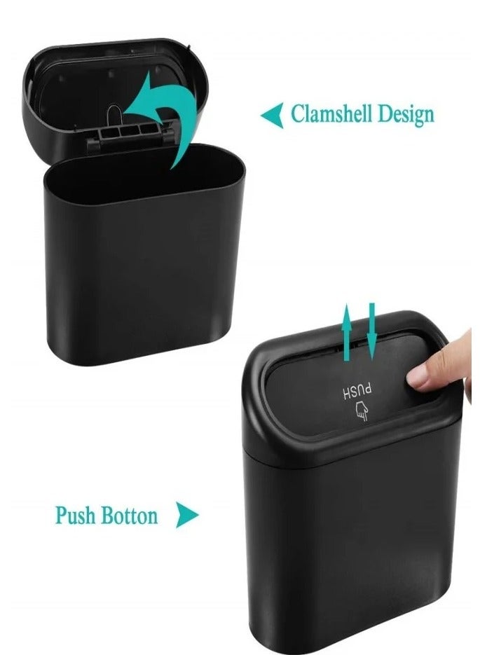 Car Trash Can Container with Bin Leak Proof Dustbin,One Roll Plastic Trash Bag 20 Pieces ,Automotive Garbage Container Bin for Vehicle, Home, Office (Black) - Image 3