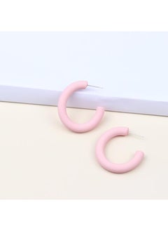 Spring And Summer New Candy Color C- Ring Earrings Acrylic Earrings Simple Fashion Personalized C- Shaped Earrings Ear Jewelry Women