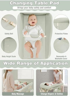 Toshionics Foldable Baby Changing Table with Wheels, Adjustable Heights, Waterproof Oxford Cloth, Portable Nursery Organizer with Storage Rack – Durable, Space-Saving Diaper Changing Station for Newborns and Infants, Multi-Functional, Sturdy Frame, Adjustable Height, Easy to Clean, Lockable Wheels, Baby Massage Table, Safe & Comfortable Changing Surface  - Image 2