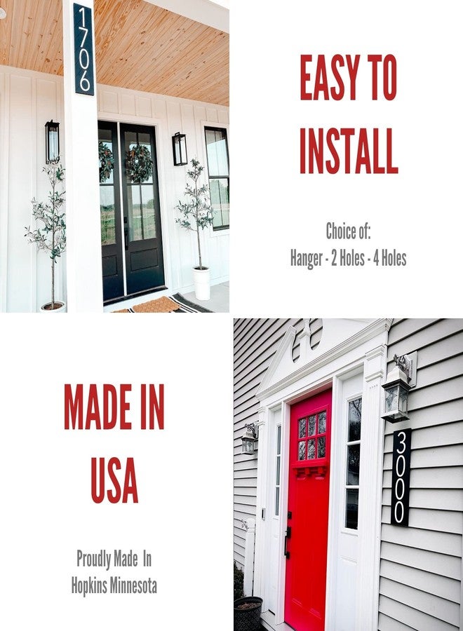 Discovered Designs Made in Minnesota – 20” Custom Address Number Sign - Black or White – Vertical or Horizontal – Made in USA (Black 20 inch Vertical) - House Numbers for Outside Modern - Image 5