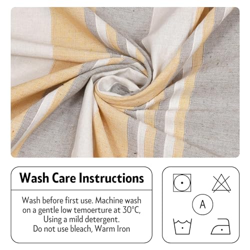 Värde Kerala Double Bedsheet Without Pillow Cover | Handloom Cotton Bedsheets for Double Bed | Breathable & Skin Friendly |100x108 Inches, 8.3x9 Feet | King Size (Chardonnay) - Image 5