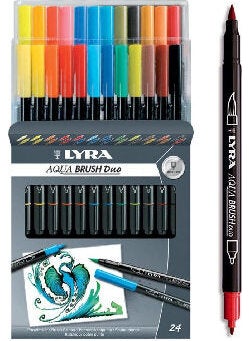 Aqua Brush Pen Duo Double-Tipped Brush Tip Drawing Pen 24 Colors - pzsku/Z585DCDE94C229AE2B003Z/45/_/1725724016/296bf1a9-804b-4872-8fa0-4f62b5b75e9b