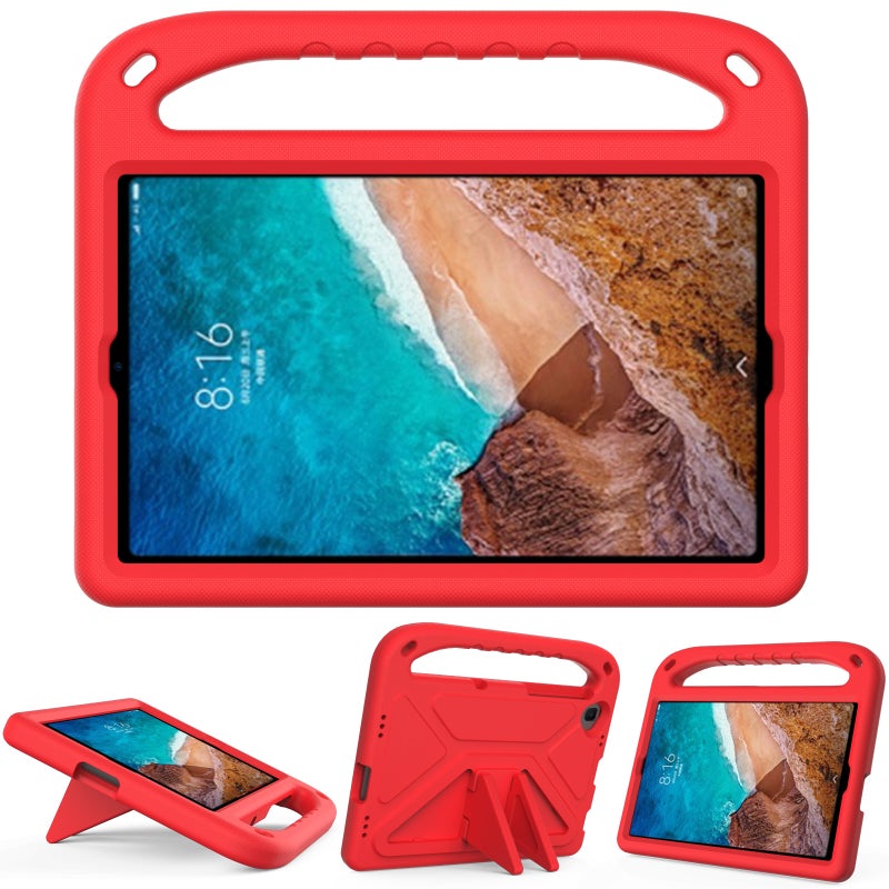 erorex For Xiaomi Mi Pad 4 Plus & Samsung Galaxy Tab A 10.1 2019 Sm-T510 / Sm-T515 Handle Portable Eva Shockproof Protective Case With Triangle Holder(Red) - Image 1
