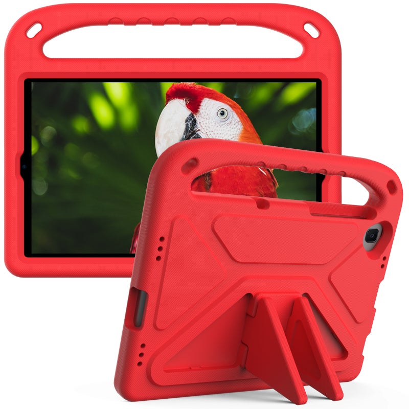 erorex For Xiaomi Mi Pad 4 Plus & Samsung Galaxy Tab A 10.1 2019 Sm-T510 / Sm-T515 Handle Portable Eva Shockproof Protective Case With Triangle Holder(Red) - Image 2