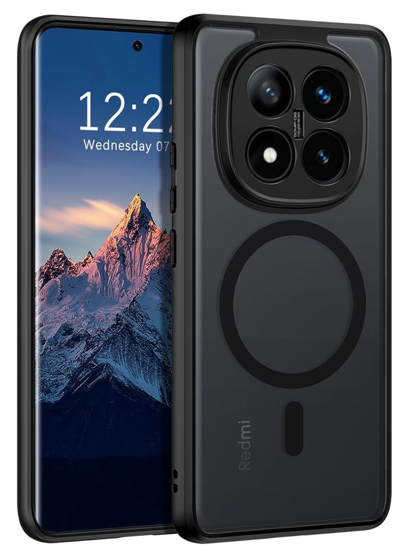 CHEROSIN Magnetic Phone Case for Xiaomi Redmi Note 14 Pro+/ Xiaomi Redmi Note 14 Pro Plus 5G Frosted Translucent Back Protective Slim Phone Cover - Image 1