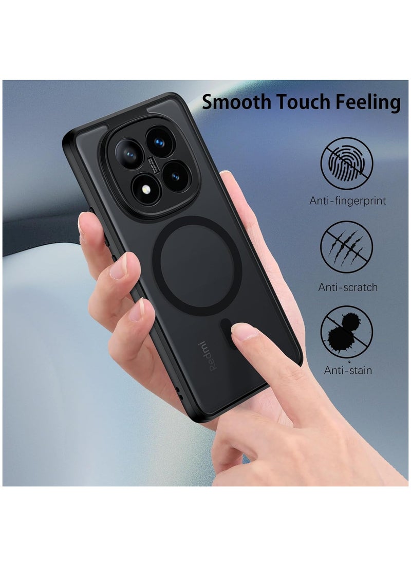 CHEROSIN Magnetic Phone Case for Xiaomi Redmi Note 14 Pro+/ Xiaomi Redmi Note 14 Pro Plus 5G Frosted Translucent Back Protective Slim Phone Cover - Image 3