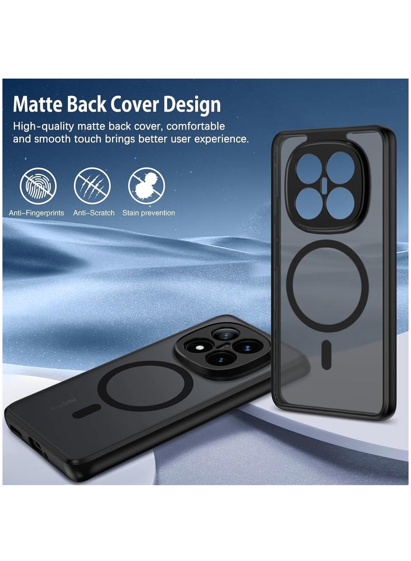 CHEROSIN Magnetic Phone Case for Xiaomi Redmi Note 14 Pro+/ Xiaomi Redmi Note 14 Pro Plus 5G Frosted Translucent Back Protective Slim Phone Cover - Image 4