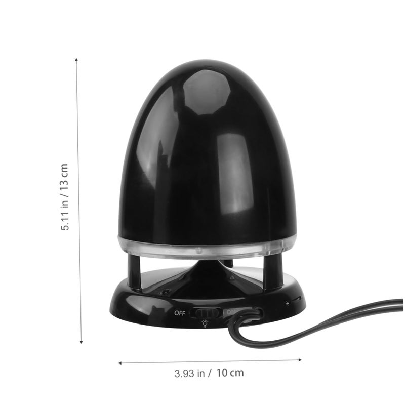 مكبر صوت صغير محمول مع أضواء LED ملونة، يعمل عبر USB، مدخل 3.5 مم مساعد للكمبيوتر المحمول وسطح المكتب، باللون الأسود - Image 3