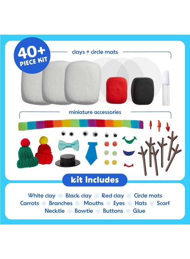 Dan&Darci Snowman Making Kit for Kids - Build a Snow Man Craft Kits for Girls, Boys, Toddlers Ages Kid Winter Christmas Crafts Activities Stocking Stuffers Fun Toys Ideas for 6, 7, 8 Year Old - Image 2