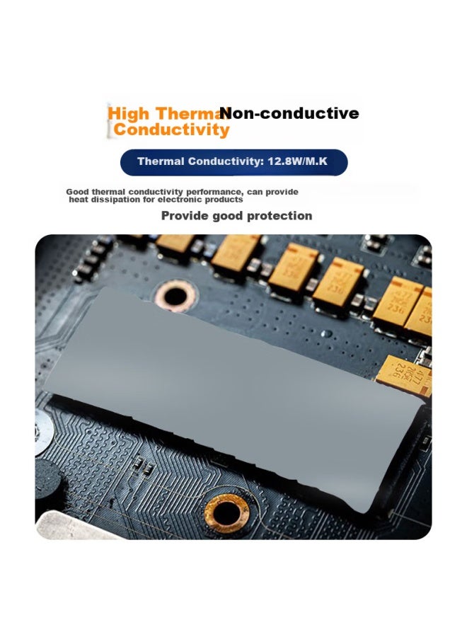 Nvv M.2 Ssd Thermal Paste Pad, Cooling Silicone Pad, Thermal Silicone Pad For Ssd North Bridge, Tc-131x Thermal Conductivity 12.8w - Image 3
