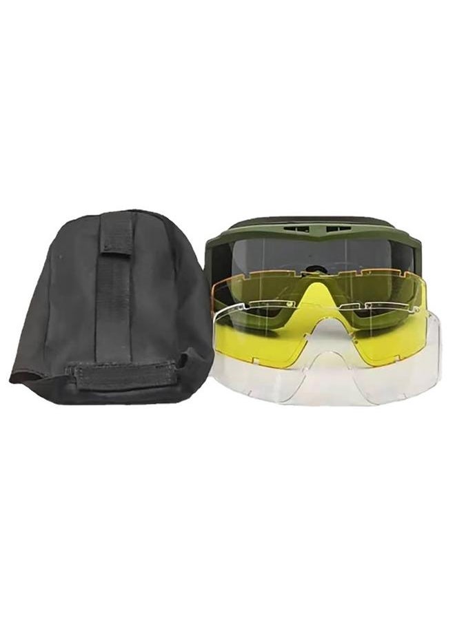 Thoraya - Desert Locust Goggles Anti Shock Army Fan Goggles Outdoor Special Soldier Glasses Equipment Black Frame - Image 1