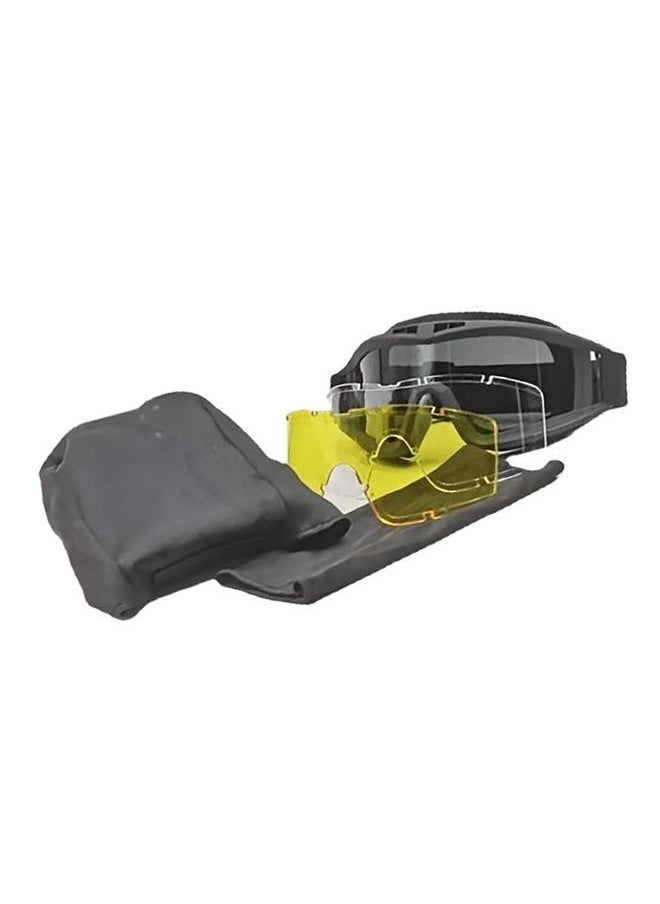Thoraya - Desert Locust Goggles Anti Shock Army Fan Goggles Outdoor Special Soldier Glasses Equipment Black Frame - Image 1