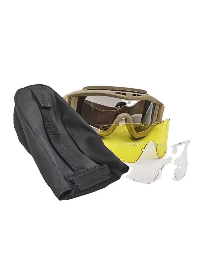 Thoraya - Desert Locust Goggles Anti Shock Army Fan Goggles Outdoor Special Soldier Glasses Equipment Black Frame - Image 1