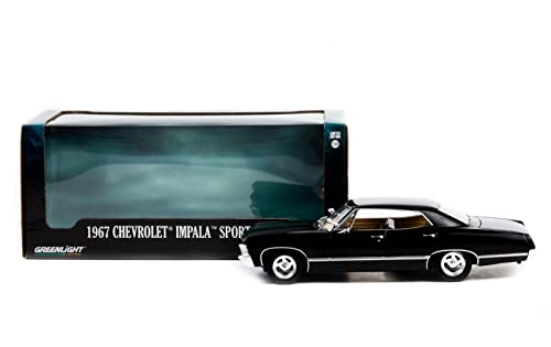 GreenLight سيارة شيفروليه إمبالا سبورت سيدان 1967 بمقياس 1:24 - أسود توكسيدو 84035 [الشحن من كندا] - Image 2