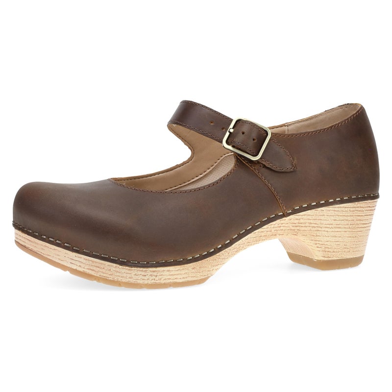 Dansko Lilah Mary Jane Clog for Women - Linings from Recycled Materials and Leather for Breathability- Lightweight Rubber Outsole for Long-Lasting Wear Tan 7.5-8 M US - Image 1