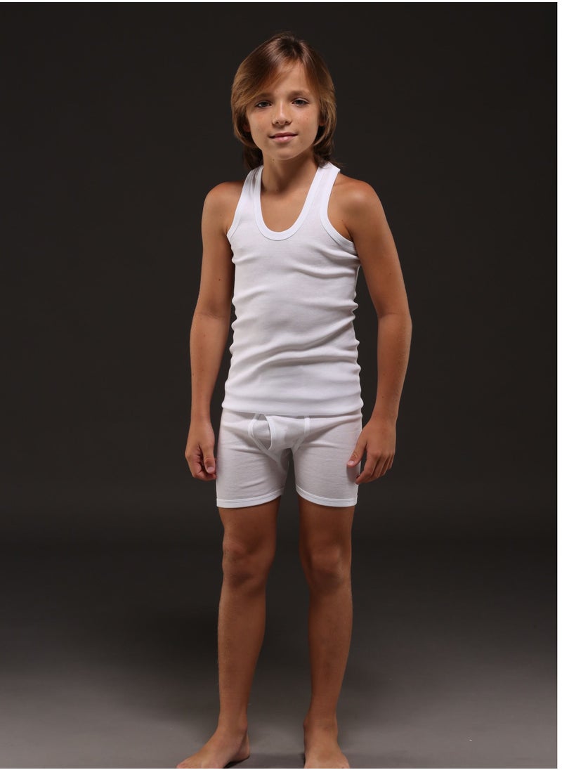 DeloPik EveryOne Boys Cotton white undershirt,Vest and boxer underwear set(PACK OF 12)(1-2 YEARS)  - Image 2