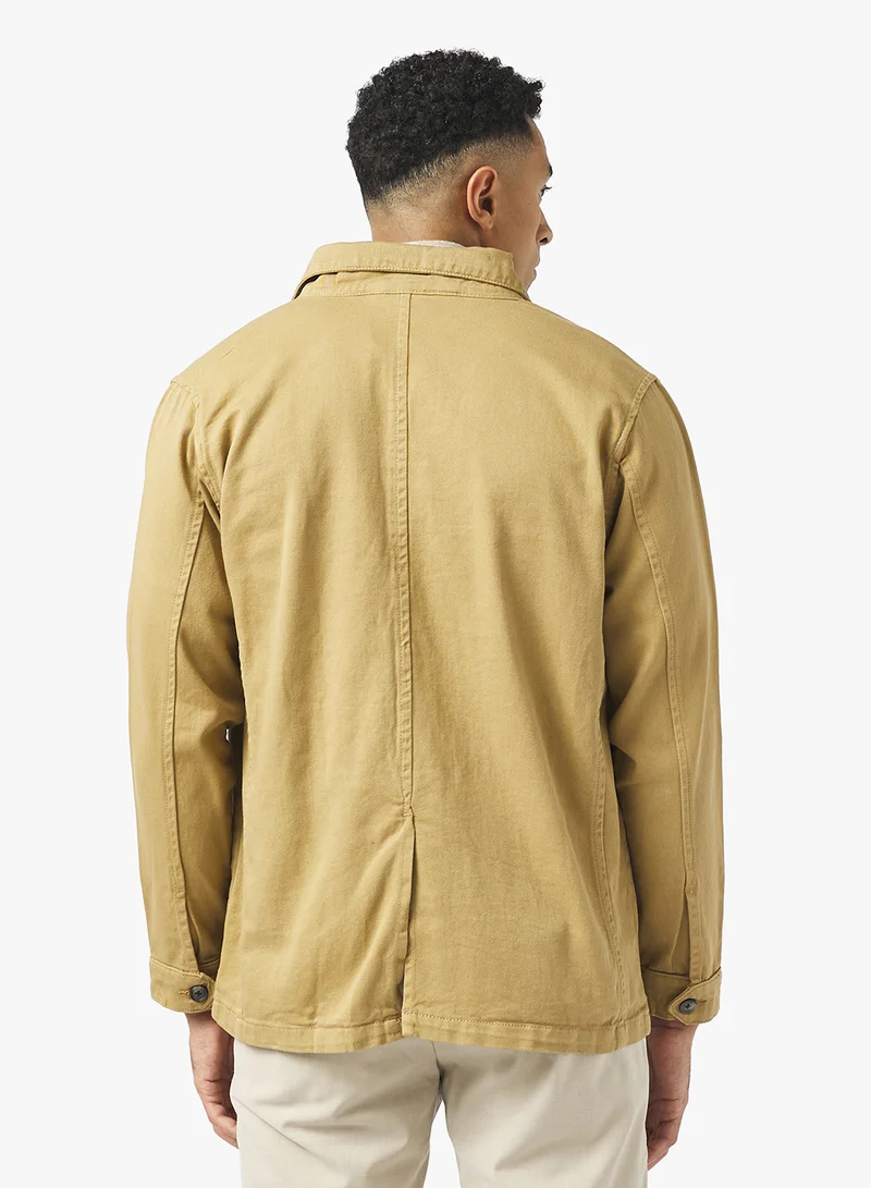 BRAVE SOUL Twill Button Through Shacket