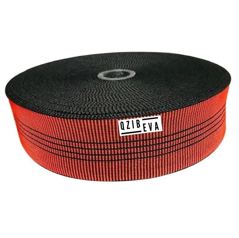QZIBEVA 12 Metre Red Elastic 2 Inch Sofa Band for Sewing High Elasticity Stretchy Knit Elastic Bands Crafts ITEMBE33BJ20 - Image 2