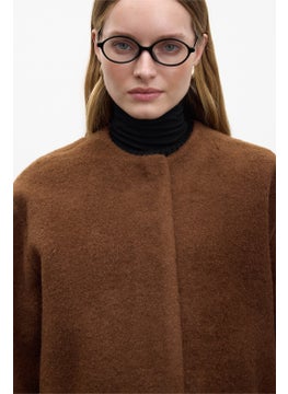 Manuka Pocket Cashmere Coat Chocolate  - Image 3