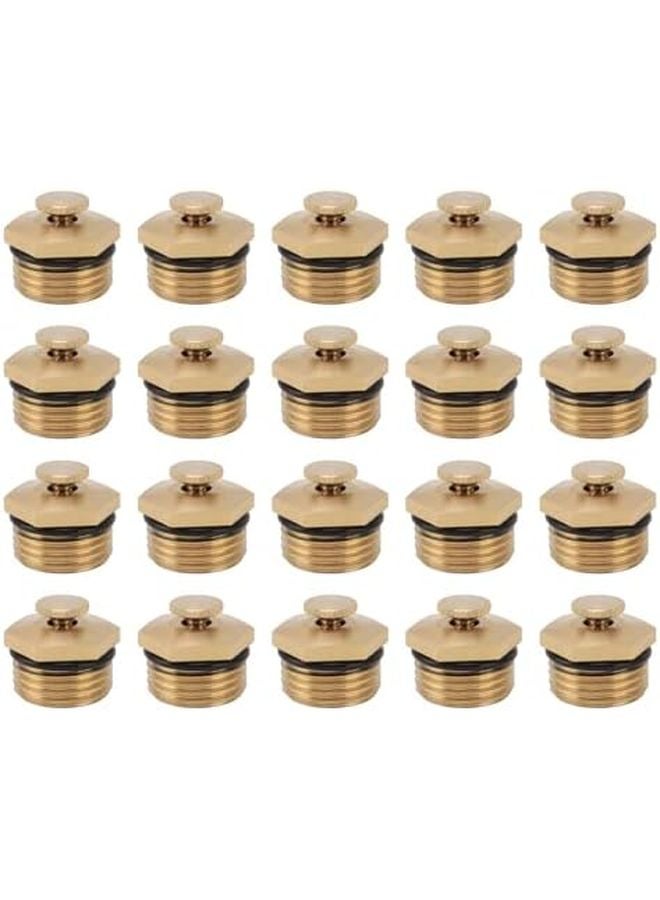 20 قطعة من فوهات الرش النحاسية 12 لكل بوصة لحديقة العشب لإزالة الغبار ومرذادات التبريد - Image 2