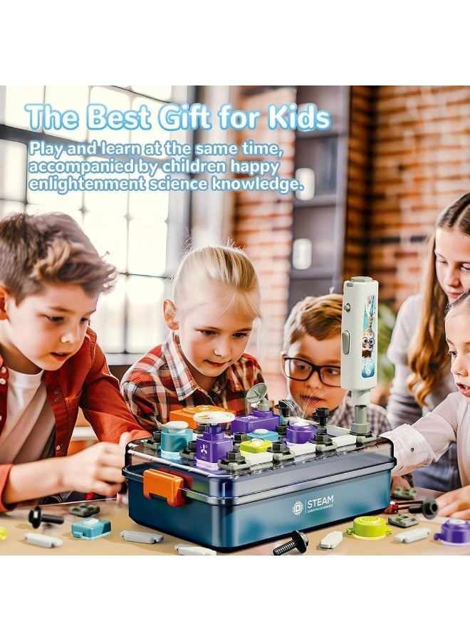 HAIZOL وحدة تجربة الدائرة العلمية - مجموعة تعليم STEM للأطفال - مجموعة بناء إلكترونيات تعليمية مع تجميع بسيط - Image 3
