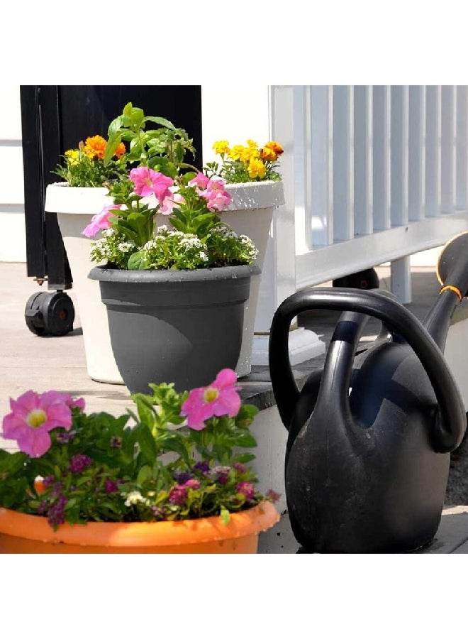 Bloem Ariana Self-Watering Plastic Planter Charcoal Grey 10 Inch AP10908 - Image 3