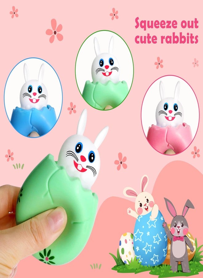 RunNico 12 Pack Easter Eggs Squishy Bunny - Stress Relief Squishies - Carrot Rabbit Fidget Toys for Autistic Anxiety ADHD Birthday Easter Party Favors - Image 2