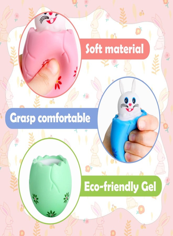 RunNico 12 Pack Easter Eggs Squishy Bunny - Stress Relief Squishies - Carrot Rabbit Fidget Toys for Autistic Anxiety ADHD Birthday Easter Party Favors - Image 4