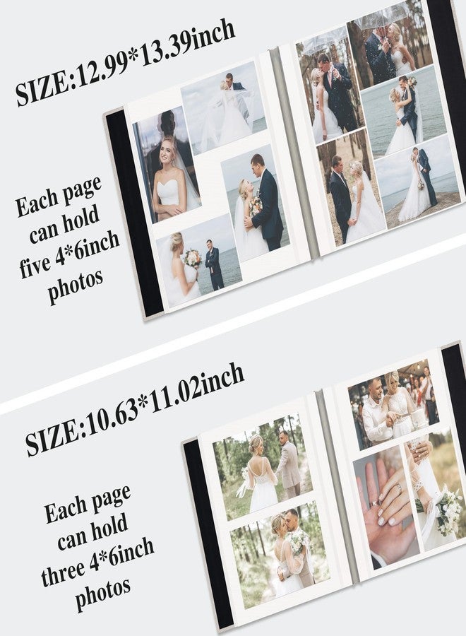 Remowith Self Adhesive Photo Album, Beige Scrapbook Album with DIY 40 Blank Pages, Wedding Photo Album with A Metallic Pen for 4x6 5x7 2x3 Pictures, 10.6"x11" - Image 2