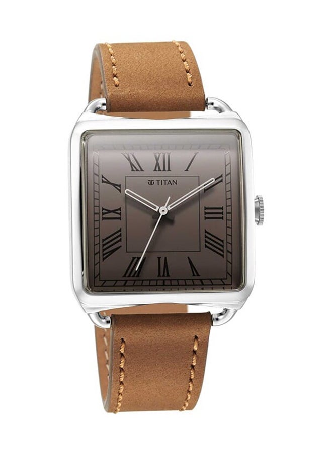 Retro Revive Quartz Analog White Dial Leather Strap For Men 1676Sl02
