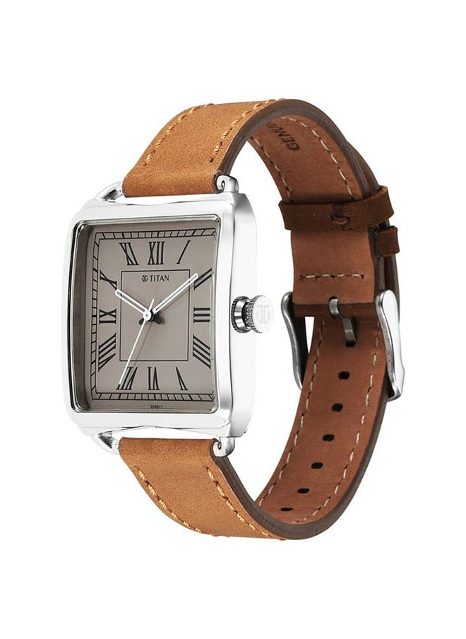 Retro Revive Quartz Analog White Dial Leather Strap For Men 1676Sl02
