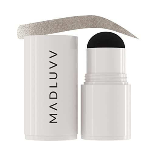 MADLUVV Brow Stamp Refill* - Color Stamp for Brows & Root Touch Up for Women & Men, Instantly Conceal Hair Loss, Grey Hair, Thinning Hair with Stain-Proof/Smudge-Proof Powder Formula (Soft Brown) - Image 1