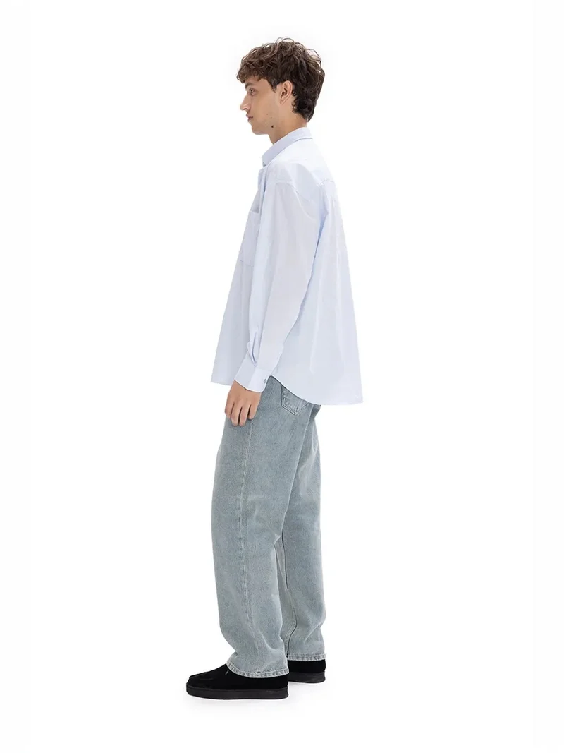 Giesto Powder Blue GIESTO Regular Fit Button Collar Pocket Shirt for Men | Best Price UAE