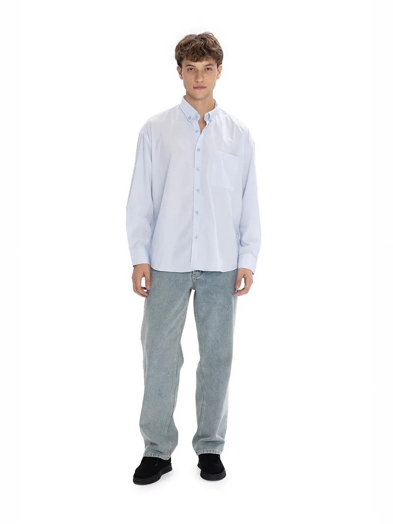 Giesto GIESTO Regular Fit Button Collar Pocket Shirt