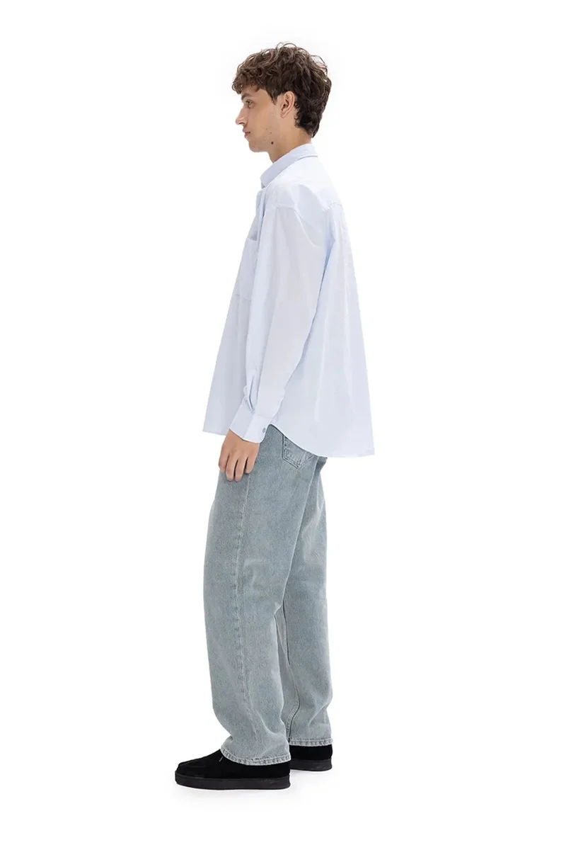 Giesto Powder Blue GIESTO Regular Fit Button Collar Pocket Shirt for Men | Best Price UAE