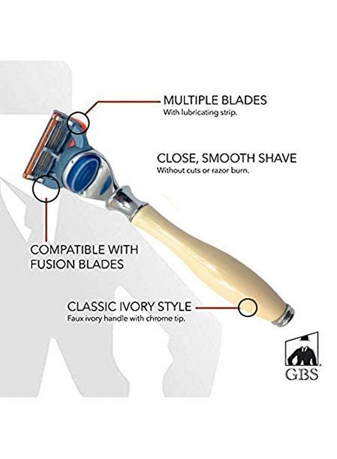 G.B.S .B.S Ivory 5 Blade Compatible Razor 5.5In Length Nonslip - Image 3